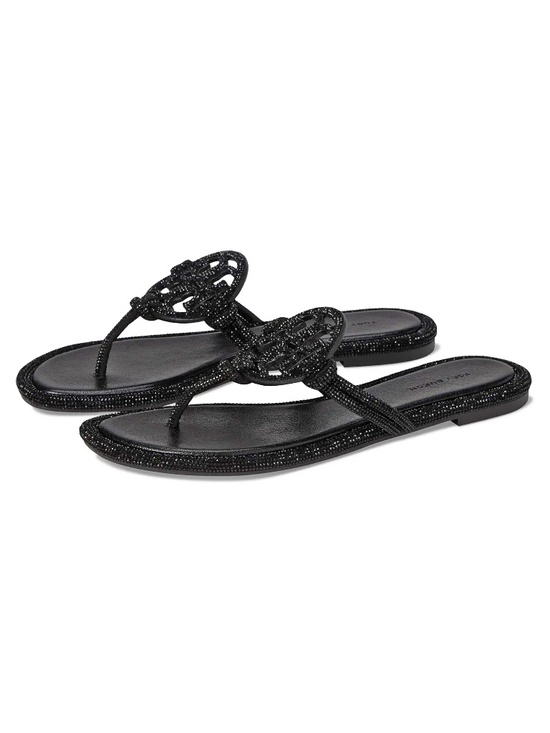 Tory Burch Shoes - Tory Burch Women's Miller Pavé Knotted Sandal - Black